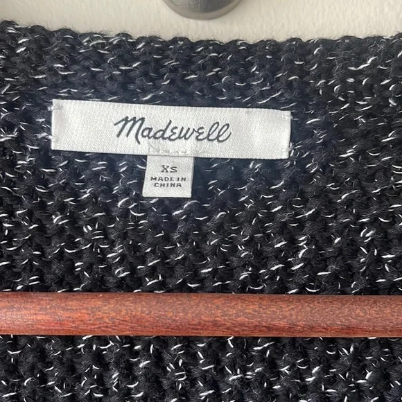 MADEWELL Memento Fringe Open Cardigan Sweater Blogger Favorite Black Size XS - Picture 4 of 9